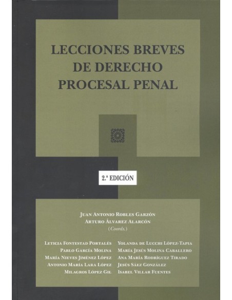 LECCIONES BREVES DE DERECHO PROCESAL PENAL 2ª ED